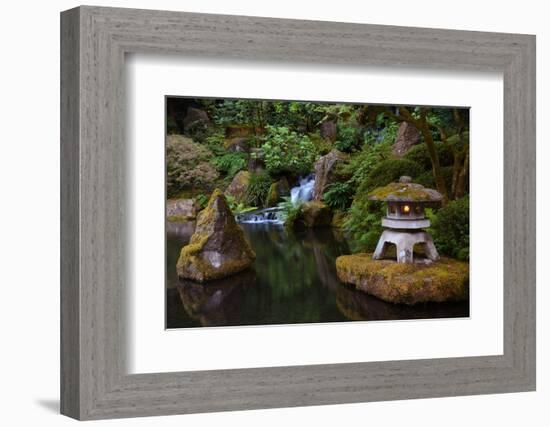 Lit Pagoda, Portland Japanese Garden, Portland, Oregon, USA, Pr-Michel Hersen-Framed Photographic Print