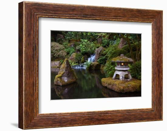 Lit Pagoda, Portland Japanese Garden, Portland, Oregon, USA, Pr-Michel Hersen-Framed Photographic Print