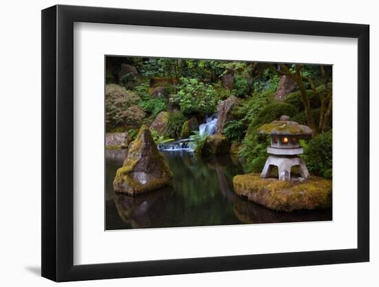 Lit Pagoda, Portland Japanese Garden, Portland, Oregon, USA, Pr-Michel Hersen-Framed Photographic Print