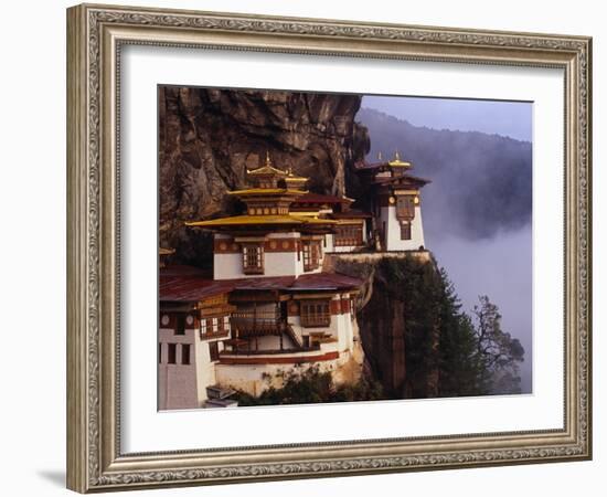 Literally Meaning Tiger's Nest, Taktsang, Built around Cave in Which Guru Padmasambava Meditated-Paul Harris-Framed Photographic Print