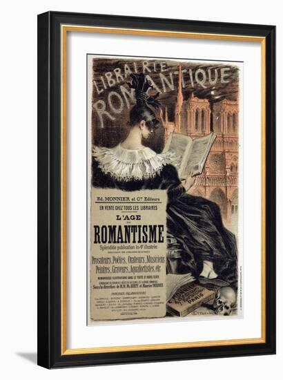 Literature. Librairie Romantique (Romantic Bookstore.) Poster by Eugene Grasset for the Editor Monn-Eugene Grasset-Framed Giclee Print
