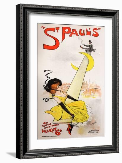 Literature. Press. Saint Paul's Illustrated Magazine. Poster by Dudley Hardy, England, C.1890 (Post-Dudley Hardy-Framed Giclee Print