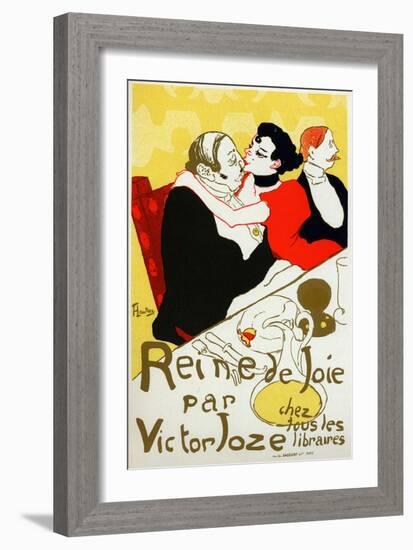 Literature. Reine De Joie (Queen of Joy), Novel by Victor Joze. Poster by Henri De Toulouse Lautrec-Henri de Toulouse-Lautrec-Framed Giclee Print
