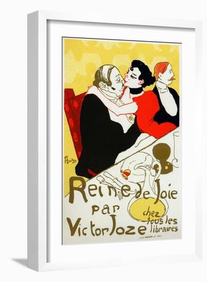 Literature. Reine De Joie (Queen of Joy), Novel by Victor Joze. Poster by Henri De Toulouse Lautrec-Henri de Toulouse-Lautrec-Framed Giclee Print