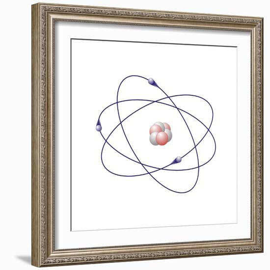 Lithium, Atomic Model-Friedrich Saurer-Framed Premium Photographic Print