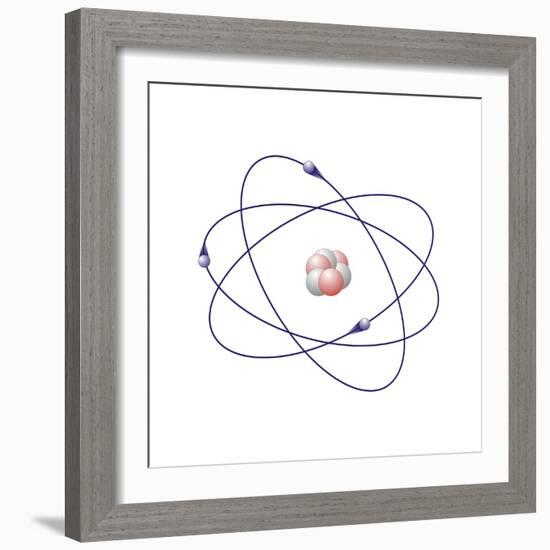 Lithium, Atomic Model-Friedrich Saurer-Framed Premium Photographic Print