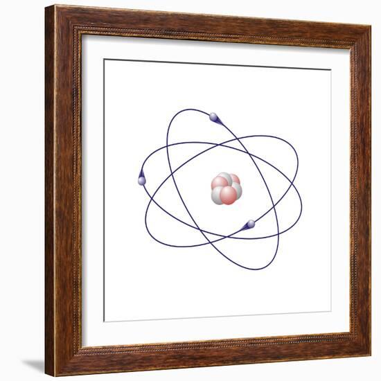 Lithium, Atomic Model-Friedrich Saurer-Framed Premium Photographic Print