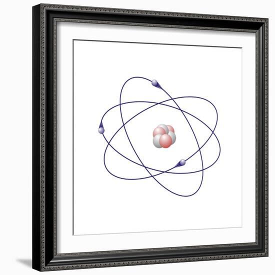 Lithium, Atomic Model-Friedrich Saurer-Framed Premium Photographic Print
