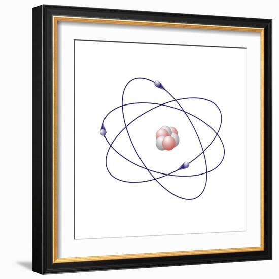 Lithium, Atomic Model-Friedrich Saurer-Framed Premium Photographic Print