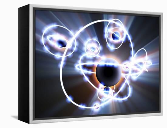 Lithium Atoms, Computer Artwork-PASIEKA-Framed Premier Image Canvas