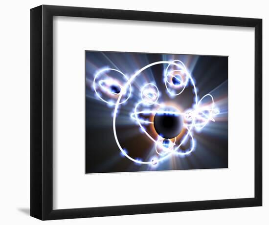 Lithium Atoms, Computer Artwork-PASIEKA-Framed Premium Photographic Print