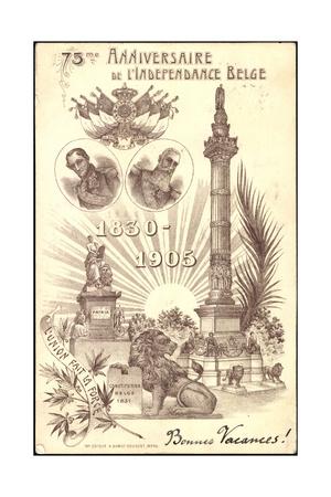 Litho 75me Anniversaire L Independance Belge 1905 Giclee Print Art Com
