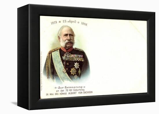 Litho König Albert Von Sachsen, Wettiner, 70 Geburtstag-null-Framed Premier Image Canvas