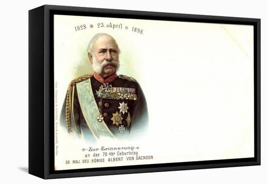 Litho König Albert Von Sachsen, Wettiner, 70 Geburtstag-null-Framed Premier Image Canvas