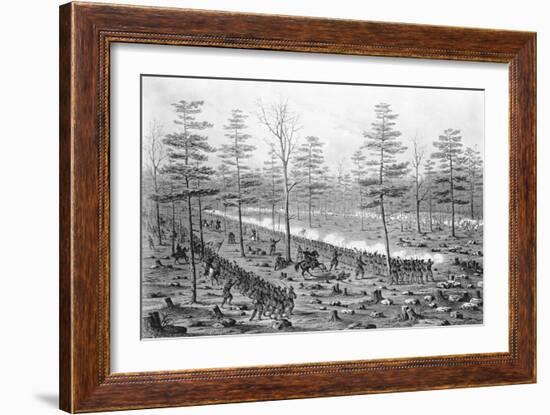 Lithograph after the Battle of Stone River-Alfred Edward Mathews-Framed Giclee Print