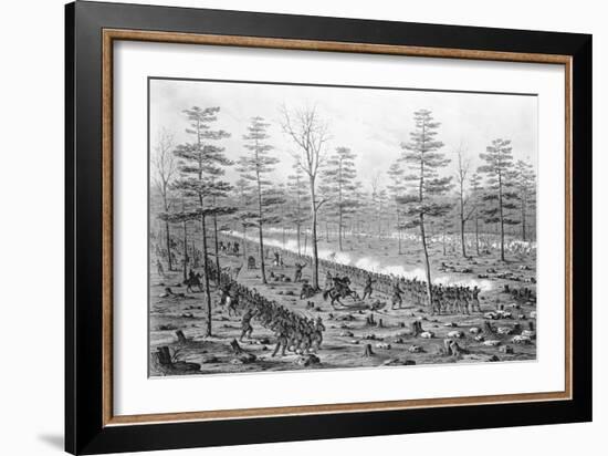 Lithograph after the Battle of Stone River-Alfred Edward Mathews-Framed Giclee Print