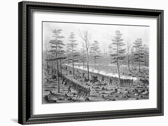 Lithograph after the Battle of Stone River-Alfred Edward Mathews-Framed Giclee Print