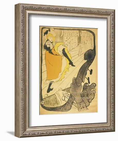 Lithograph Jane Avril, 1893-Henri de Toulouse-Lautrec-Framed Giclee Print