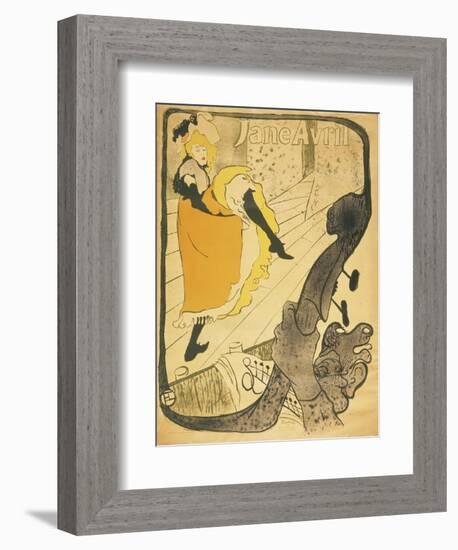 Lithograph Jane Avril, 1893-Henri de Toulouse-Lautrec-Framed Giclee Print