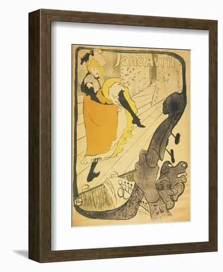 Lithograph Jane Avril, 1893-Henri de Toulouse-Lautrec-Framed Giclee Print