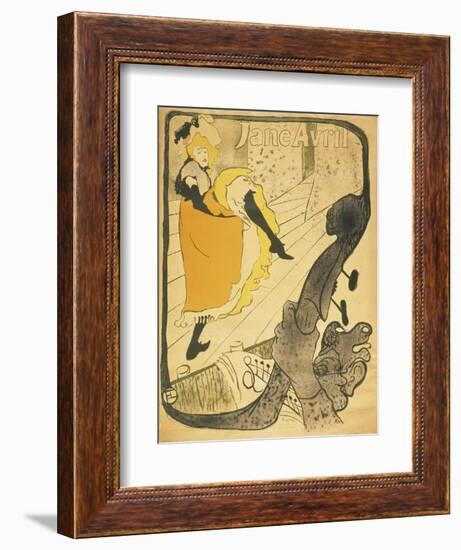 Lithograph Jane Avril, 1893-Henri de Toulouse-Lautrec-Framed Giclee Print