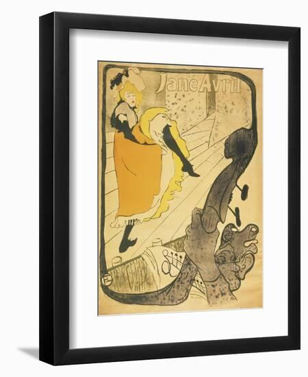 Lithograph Jane Avril, 1893-Henri de Toulouse-Lautrec-Framed Giclee Print