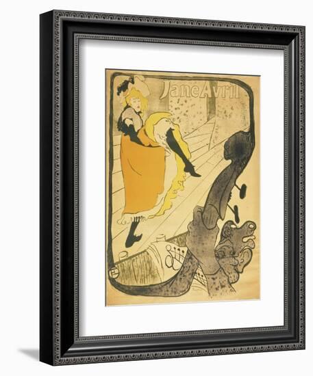 Lithograph Jane Avril, 1893-Henri de Toulouse-Lautrec-Framed Giclee Print