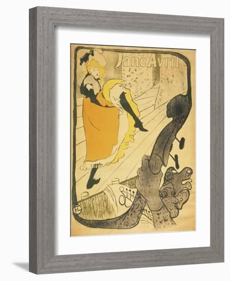 Lithograph Jane Avril, 1893-Henri de Toulouse-Lautrec-Framed Giclee Print