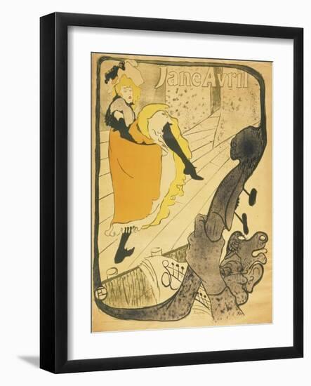 Lithograph Jane Avril, 1893-Henri de Toulouse-Lautrec-Framed Giclee Print