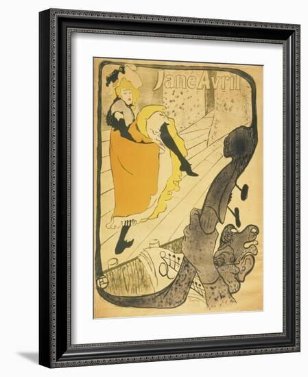 Lithograph Jane Avril, 1893-Henri de Toulouse-Lautrec-Framed Giclee Print