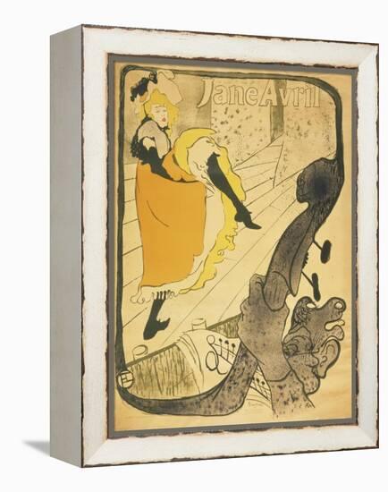 Lithograph Jane Avril, 1893-Henri de Toulouse-Lautrec-Framed Premier Image Canvas