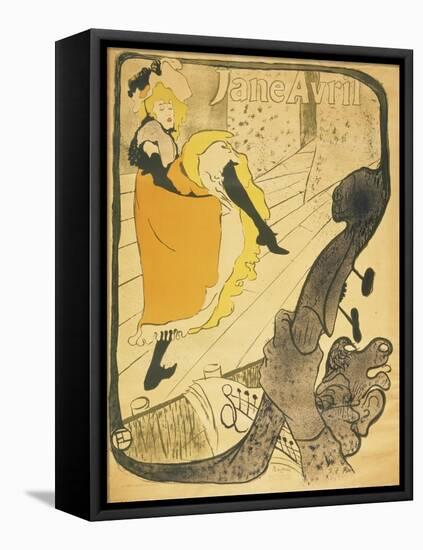 Lithograph Jane Avril, 1893-Henri de Toulouse-Lautrec-Framed Premier Image Canvas