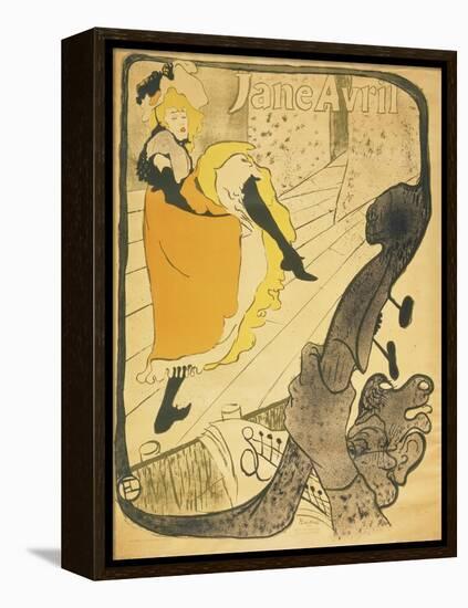 Lithograph Jane Avril, 1893-Henri de Toulouse-Lautrec-Framed Premier Image Canvas