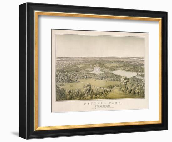 Lithograph of Central Park-null-Framed Giclee Print