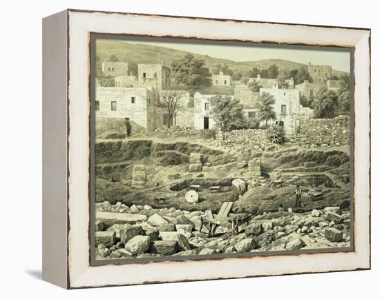 Lithograph of Excavations at the North Side of Quadrangle-null-Framed Premier Image Canvas