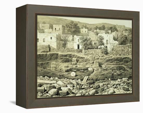 Lithograph of Excavations at the North Side of Quadrangle-null-Framed Premier Image Canvas