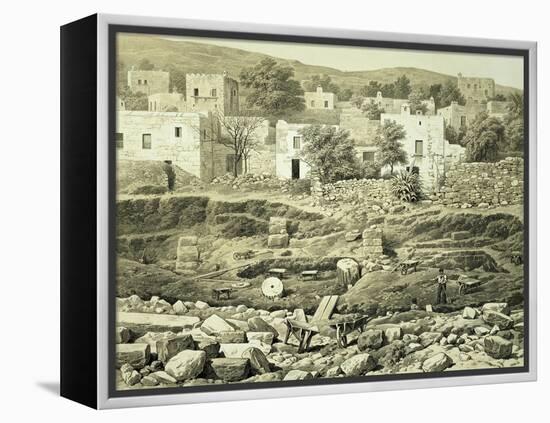 Lithograph of Excavations at the North Side of Quadrangle-null-Framed Premier Image Canvas