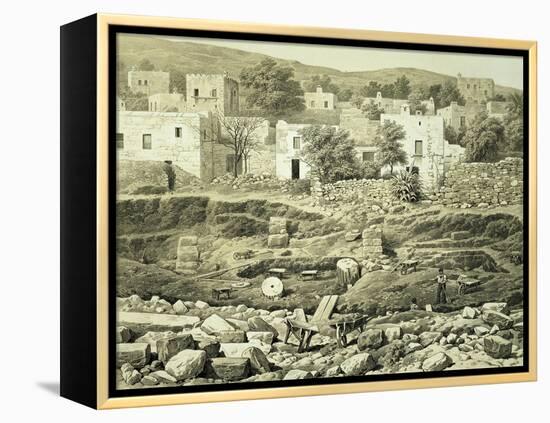 Lithograph of Excavations at the North Side of Quadrangle-null-Framed Premier Image Canvas