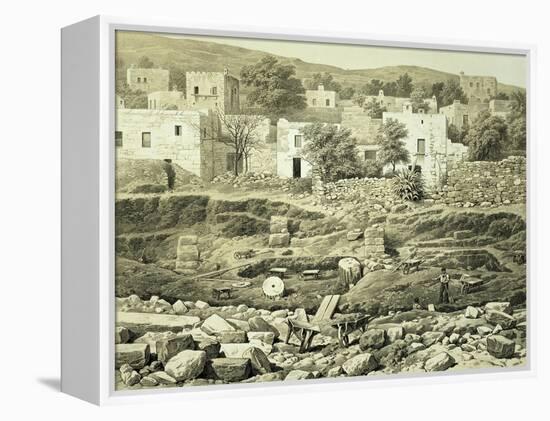 Lithograph of Excavations at the North Side of Quadrangle-null-Framed Premier Image Canvas