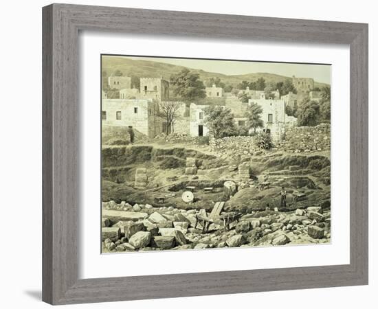 Lithograph of Excavations at the North Side of Quadrangle-null-Framed Giclee Print