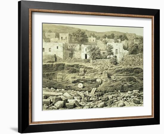 Lithograph of Excavations at the North Side of Quadrangle-null-Framed Giclee Print