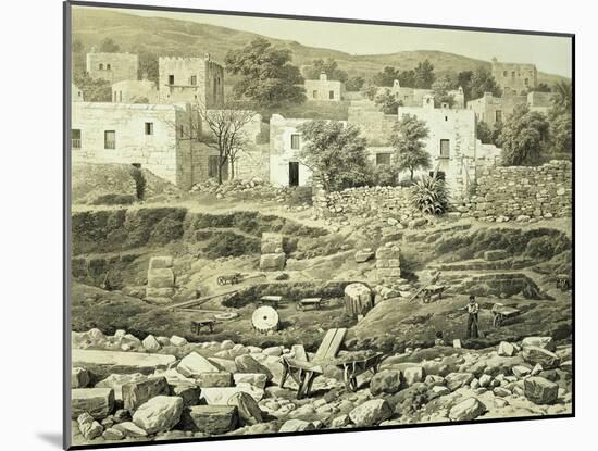 Lithograph of Excavations at the North Side of Quadrangle-null-Mounted Giclee Print