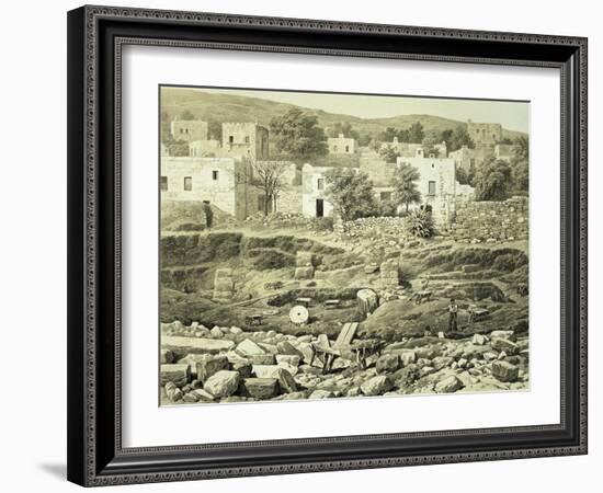 Lithograph of Excavations at the North Side of Quadrangle-null-Framed Giclee Print