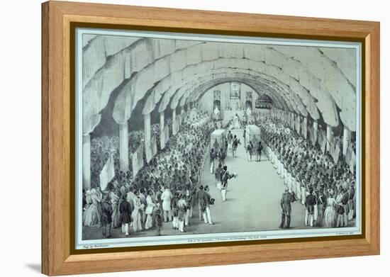 Lithograph of the Coronation of General Faustin Soulouque as Emperor of Haiti-null-Framed Premier Image Canvas