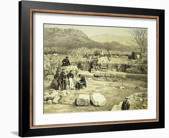 Lithograph of the Excavation of the Temple of Mars-Thomas Picken-Framed Giclee Print