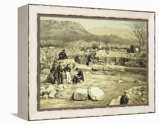 Lithograph of the Excavation of the Temple of Mars-Thomas Picken-Framed Premier Image Canvas