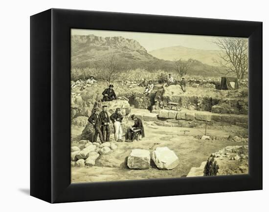 Lithograph of the Excavation of the Temple of Mars-Thomas Picken-Framed Premier Image Canvas