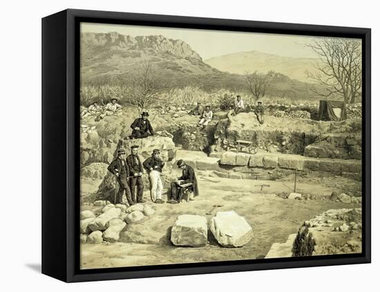 Lithograph of the Excavation of the Temple of Mars-Thomas Picken-Framed Premier Image Canvas