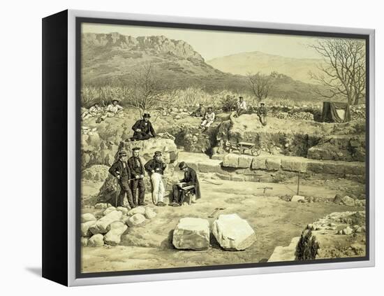 Lithograph of the Excavation of the Temple of Mars-Thomas Picken-Framed Premier Image Canvas