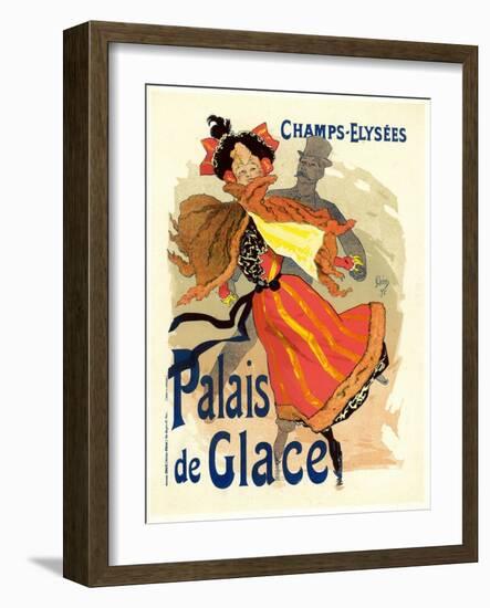 Lithographie publicitaire, le Palais de Glace-Jules Chéret-Framed Giclee Print